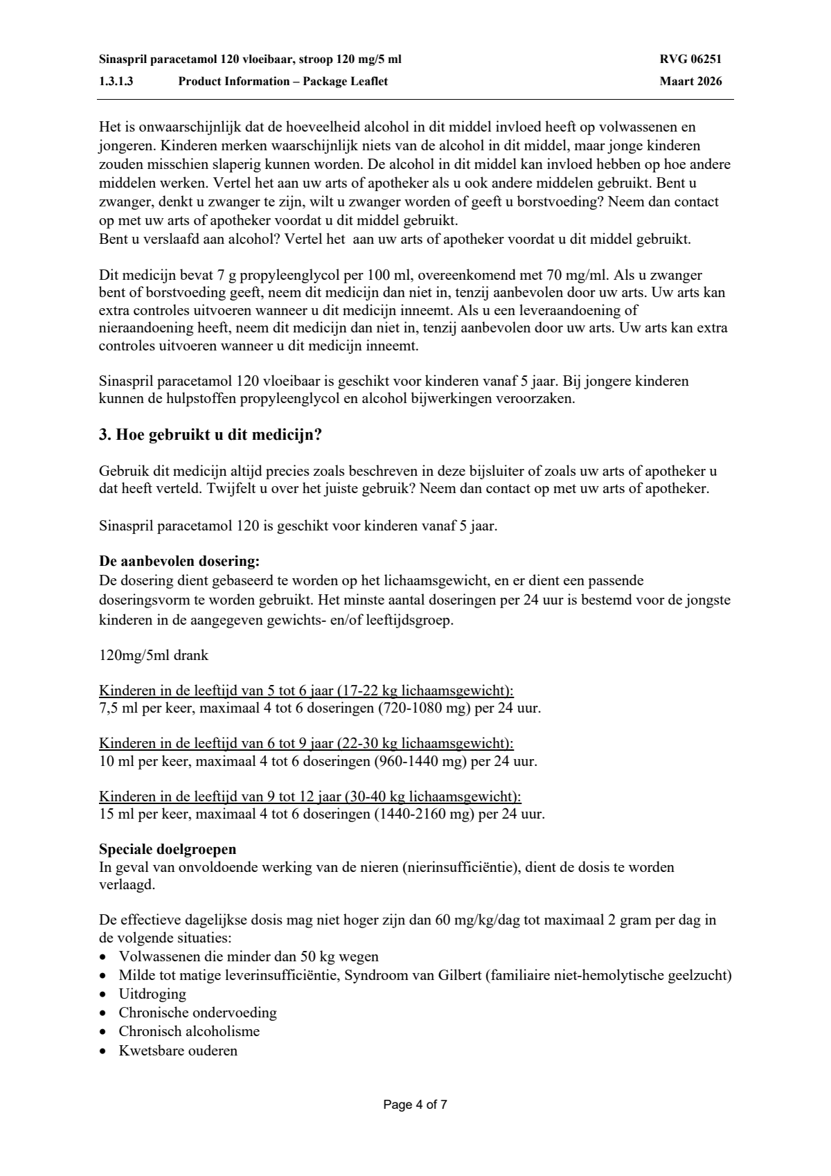 Paracetamol 120 Vloeibaar afbeelding van document #4, leaflet