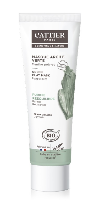 Cattier Green Clay Mask - Peppermint afbeelding