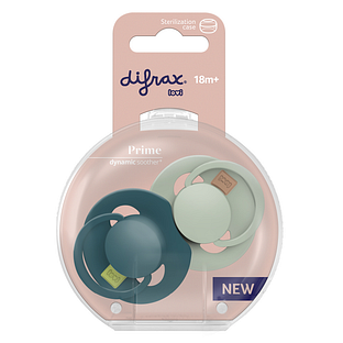 Difrax LOVI Prime Pacifier 18+ Months - Pistachio/Green 2ST