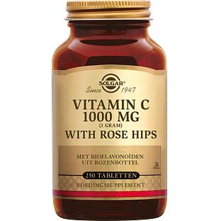 Solgar Vitamine C with Rose Hips (Rozenbottel) 1000 mg Tabletten 250TB