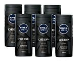 Nivea Men Deep Clean Shower Gel Voordeelverpakking 6x250ML