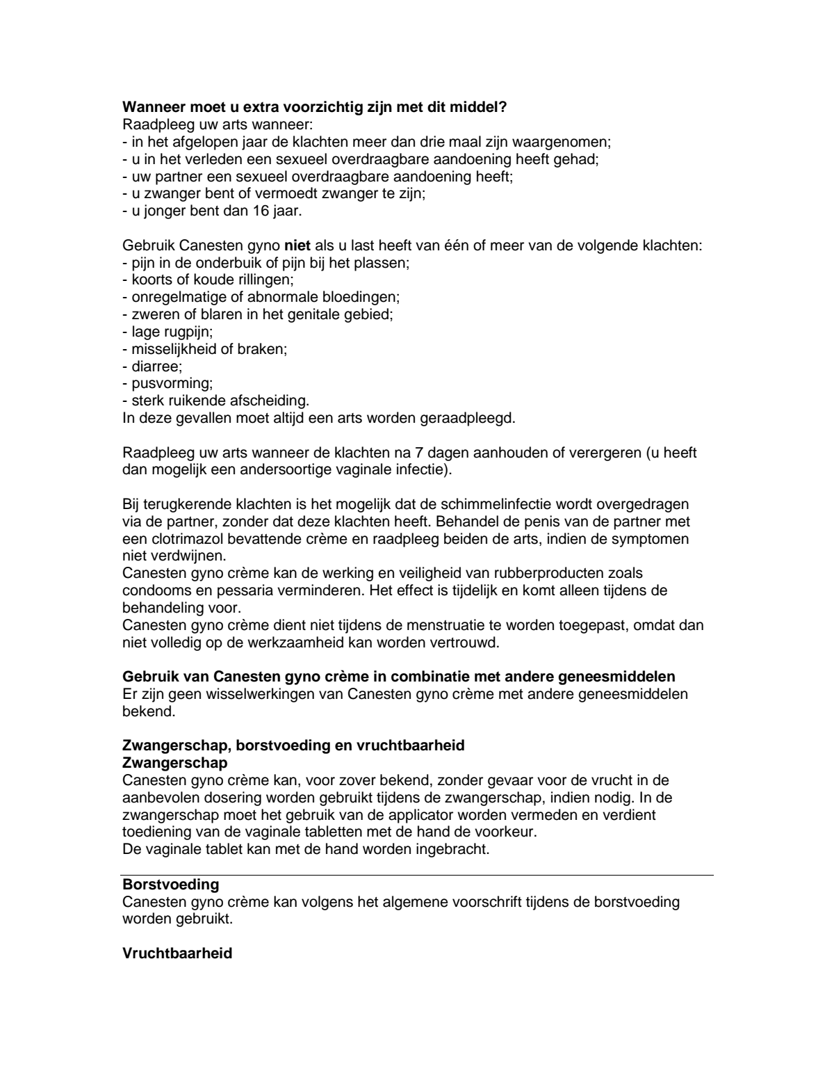 Gyno Crème - 6 daagse behandeling afbeelding van document #2, leaflet