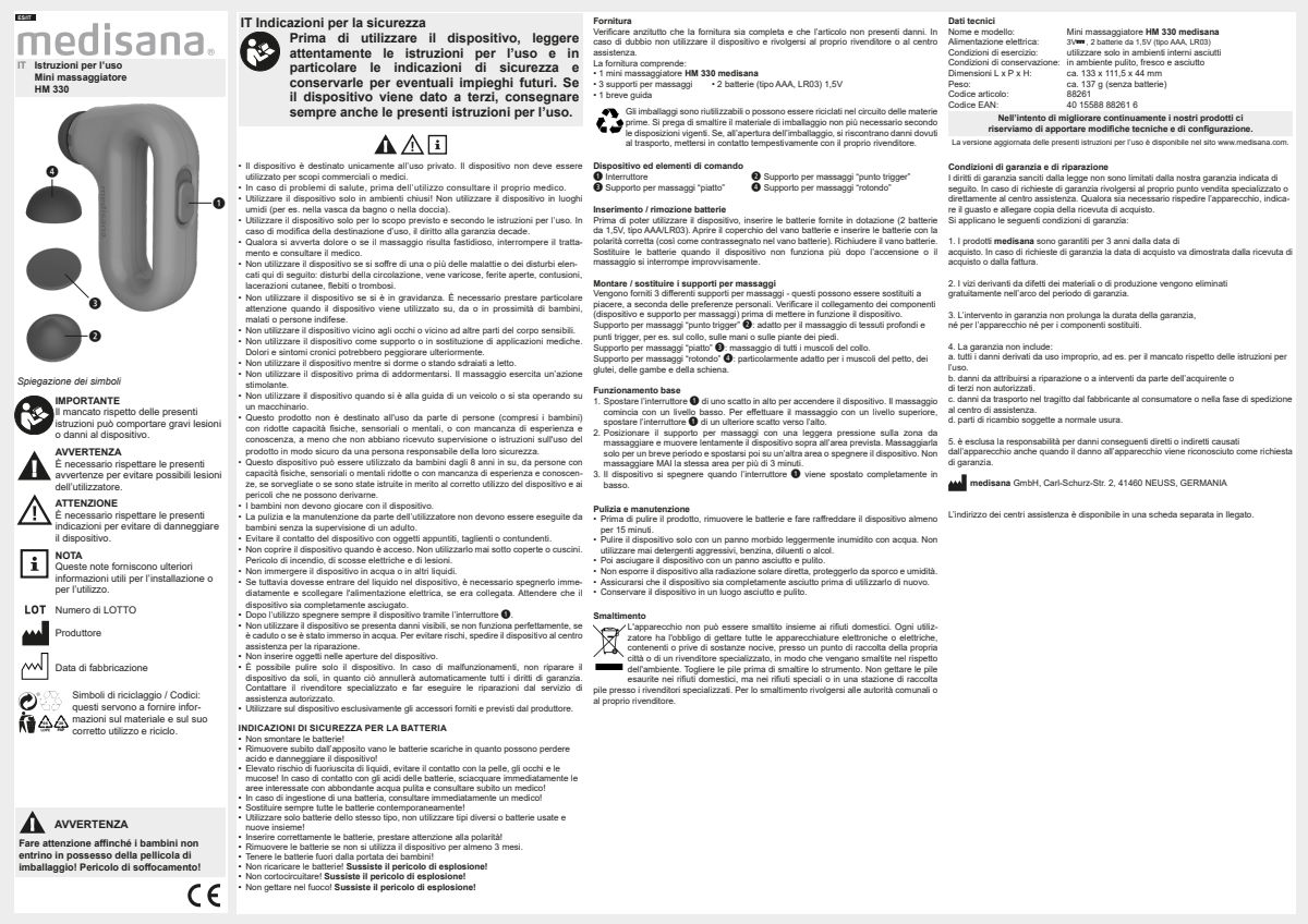 HM 330 Mini Hand Massage afbeelding van document #6, instructions
