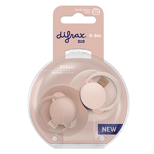 Difrax LOVI Prime Pacifier 0-6 Months - Nude/Blush 2ST