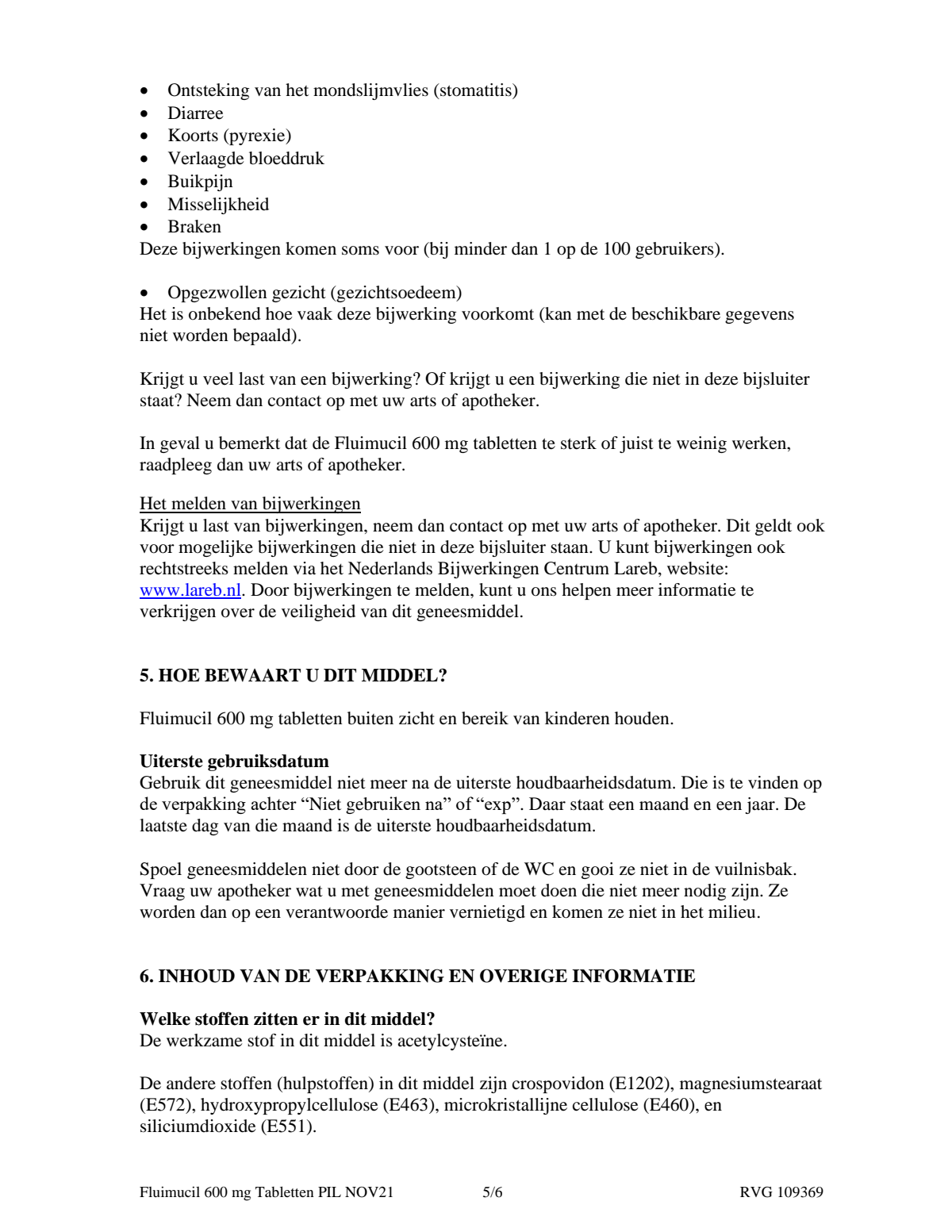 600mg Tabletten afbeelding van document #5, leaflet