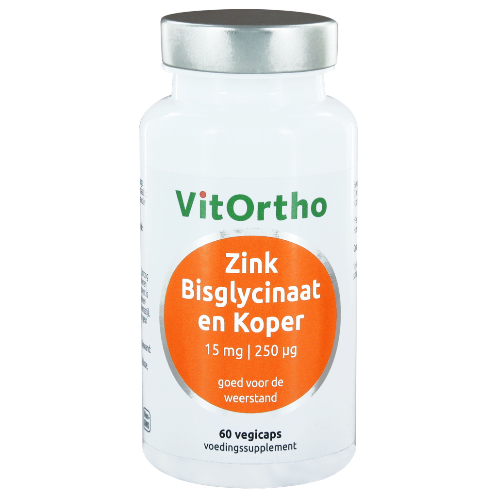 VitOrtho Zink Bisglycinaat En Koper Capsules 60VCP