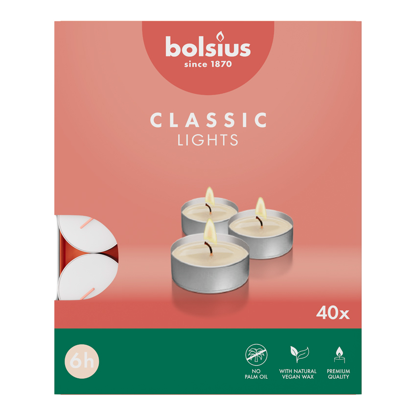 Bolsius Theelicht Classic Lights Wit 6 Uur afbeelding 1