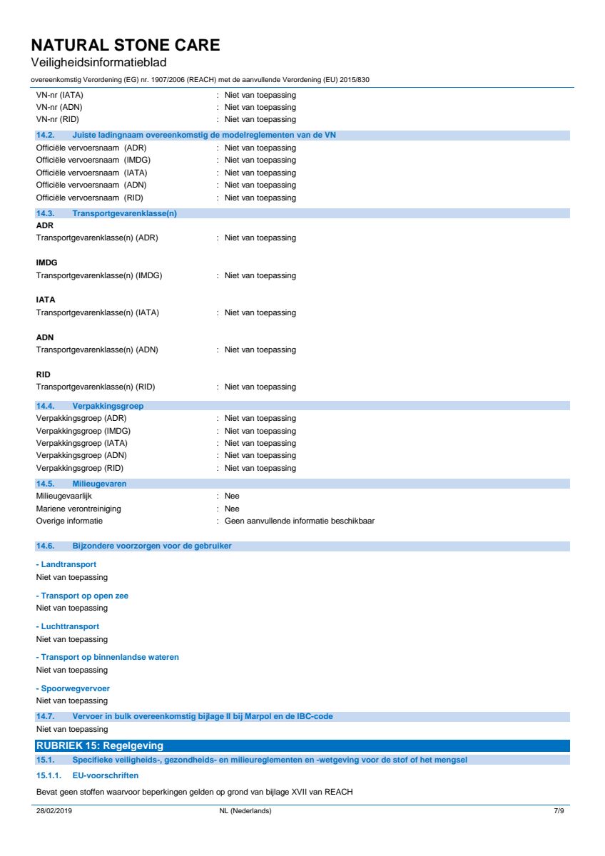 Natural Stone Care Natuursteen Reiniger afbeelding van document #7, info_folder