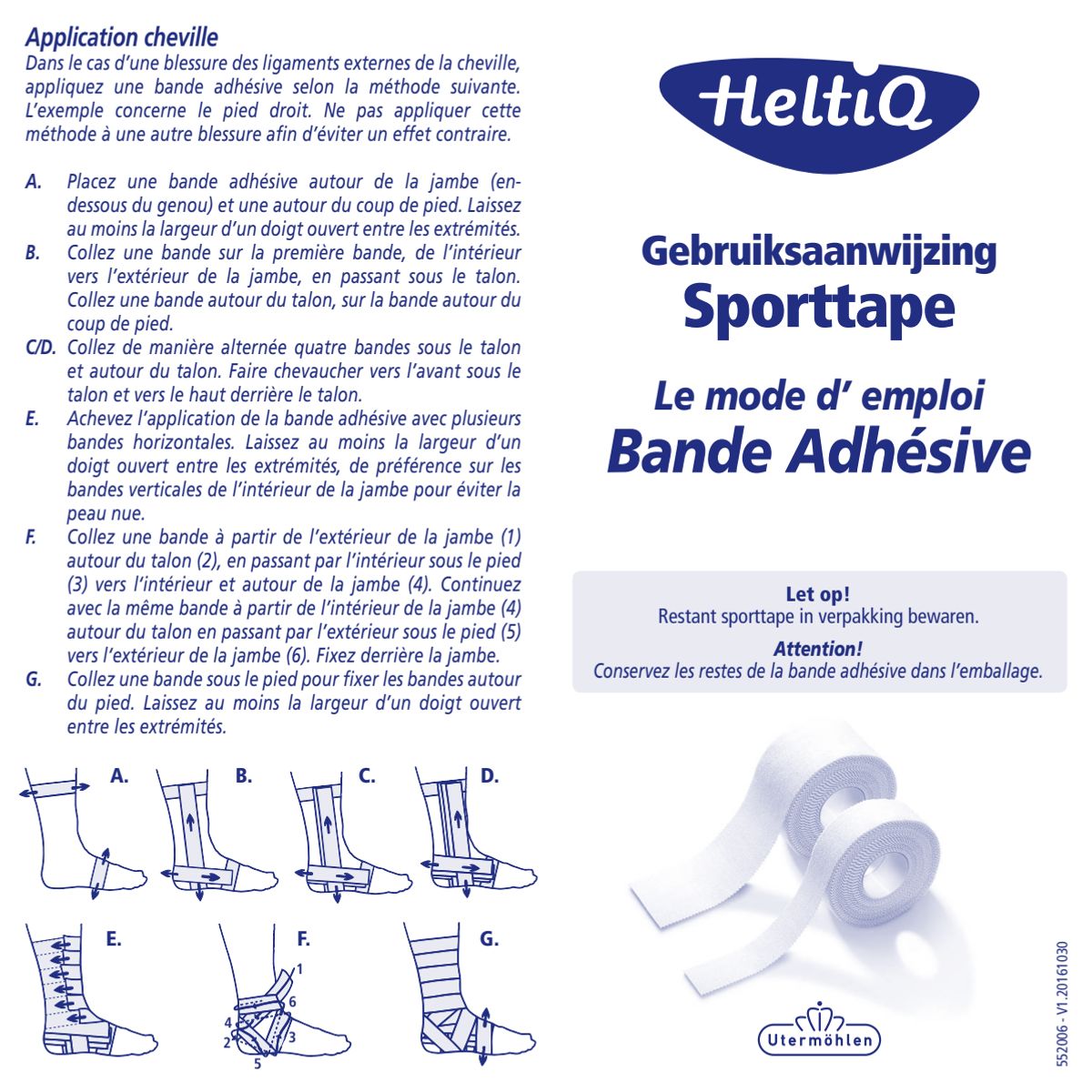 Sporttape Small 2cmx10m afbeelding van document #1, instructions