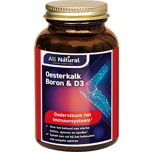 All Natural Oesterkalk, Boron & D3 Tabletten 90TB