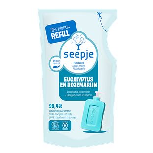 Seepje Handzeep Eucalyptus Rozemarijn Navulling 300ML Seepje Handzeep Eucalyptus Rozemarijn Navulling 300ML