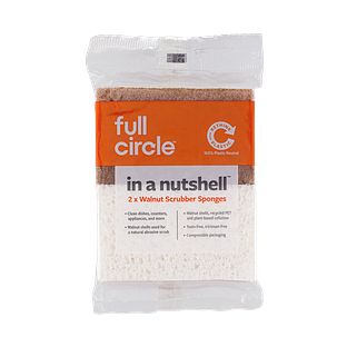 Full Circle Scrubber Sponges Walnut In A Nutshell 2ST Full Circle Scrubber Sponges Walnut In A Nutshell 2ST