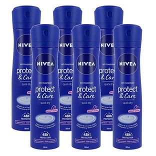Nivea Protect & Care Anti-Transpirant Quick Dry 0% Alcohol Voordeelverpakking 6x150ML