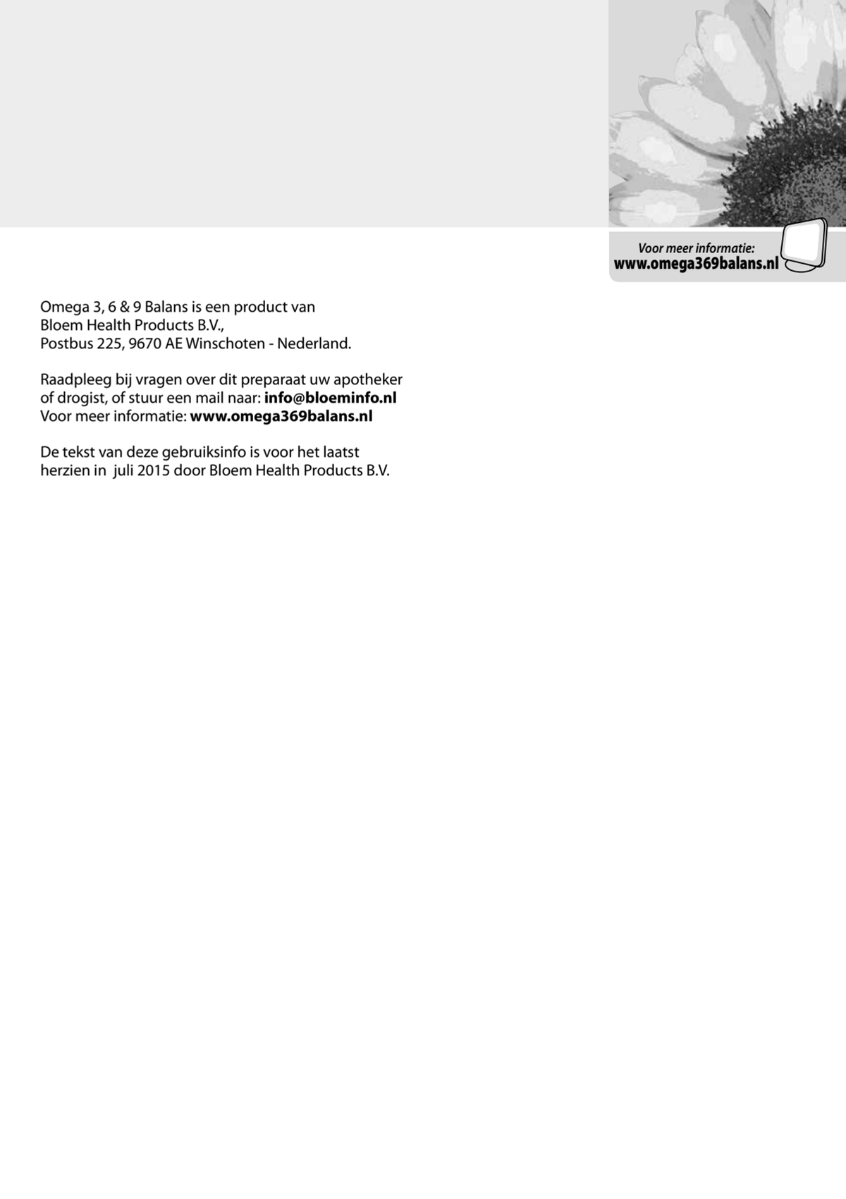 Omega 3, 6 & 9 Balans Softgels afbeelding van document #2, instructions