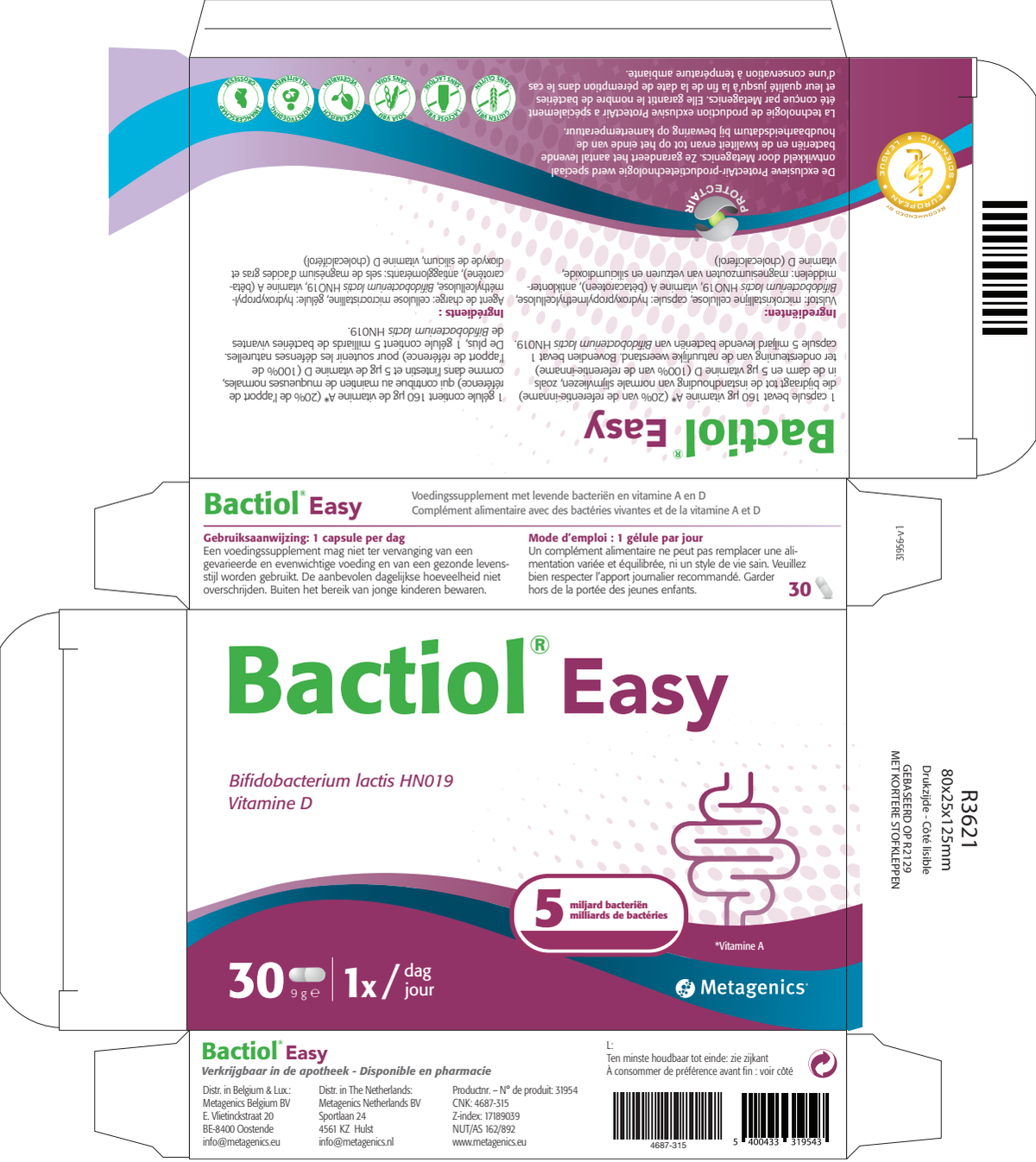Bactiol Easy Capsules afbeelding van document #1, label