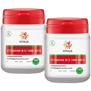 Vitals Vitamine B12 1000mcg Zuigtabletten Duoverpakking 2x100TB