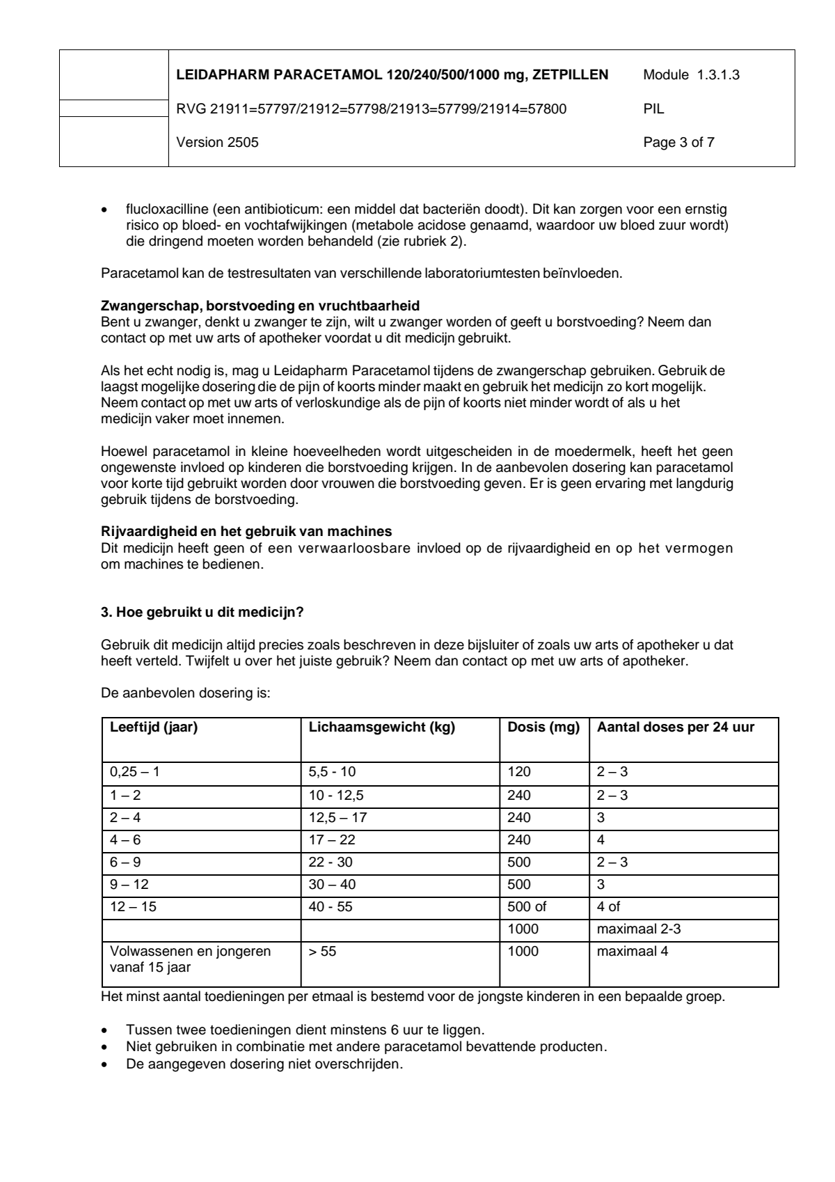 Paracetamol 1000mg Zetpil afbeelding van document #3, leaflet