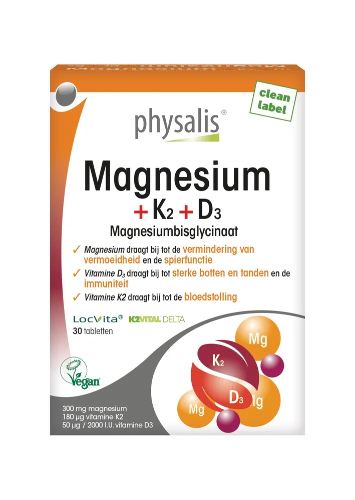 Physalis Magnesium + K2 + D3 Tabletten