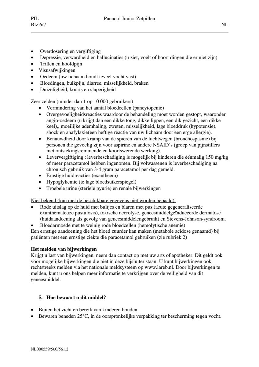 Junior Zetpillen 125mg 3 Maanden - 1Jaar afbeelding van document #6, leaflet