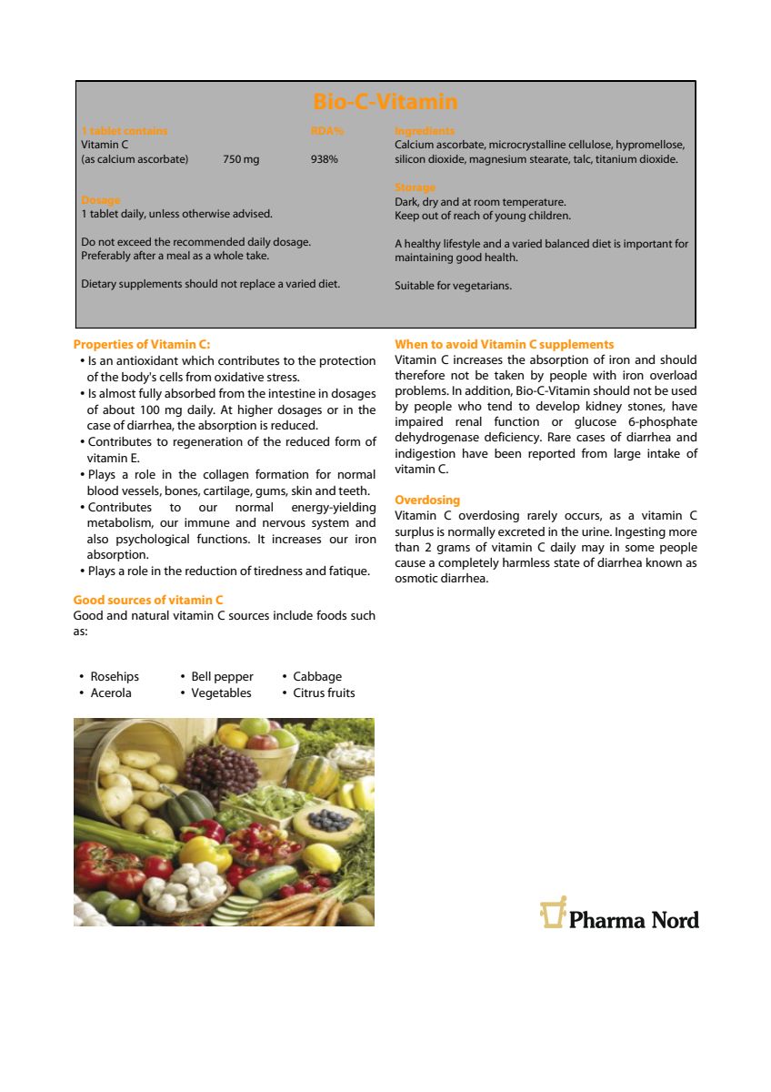 Bio-C-Vitamine Tabletten afbeelding van document #2, info_folder