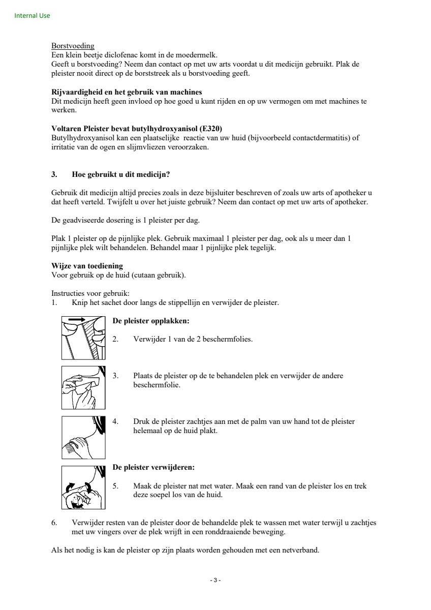 Diclofenacatrium Patch 140mg afbeelding van document #3, leaflet
