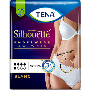 TENA Silhouette Underwear Low Waist Normal Blanc L 10ST