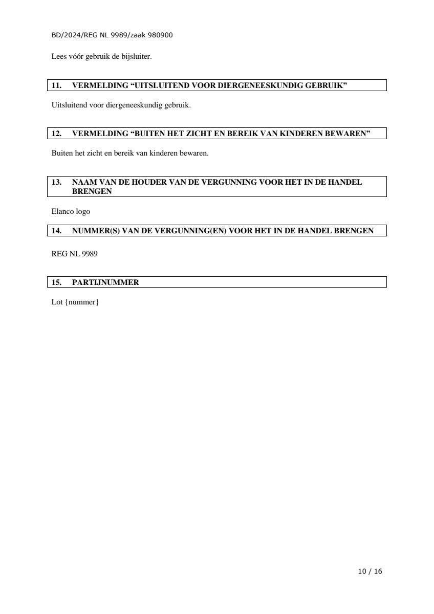 Vlo Kill Tabletten Grote Honden afbeelding van document #10, leaflet