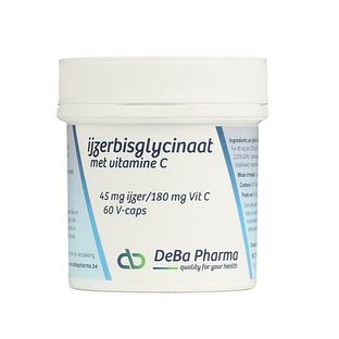 DeBa Pharma Ijzerbisgclyinaat Capsules 60VCP DeBa Pharma Ijzerbisgclyinaat Capsules 60VCP