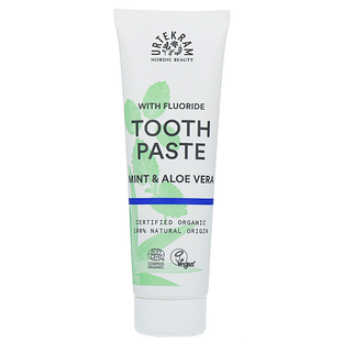 Urtekram Tandpasta Mint & Aloë Vera with Fluoride 75ML Urtekram Tandpasta Mint & Aloë Vera with Fluoride 75ML