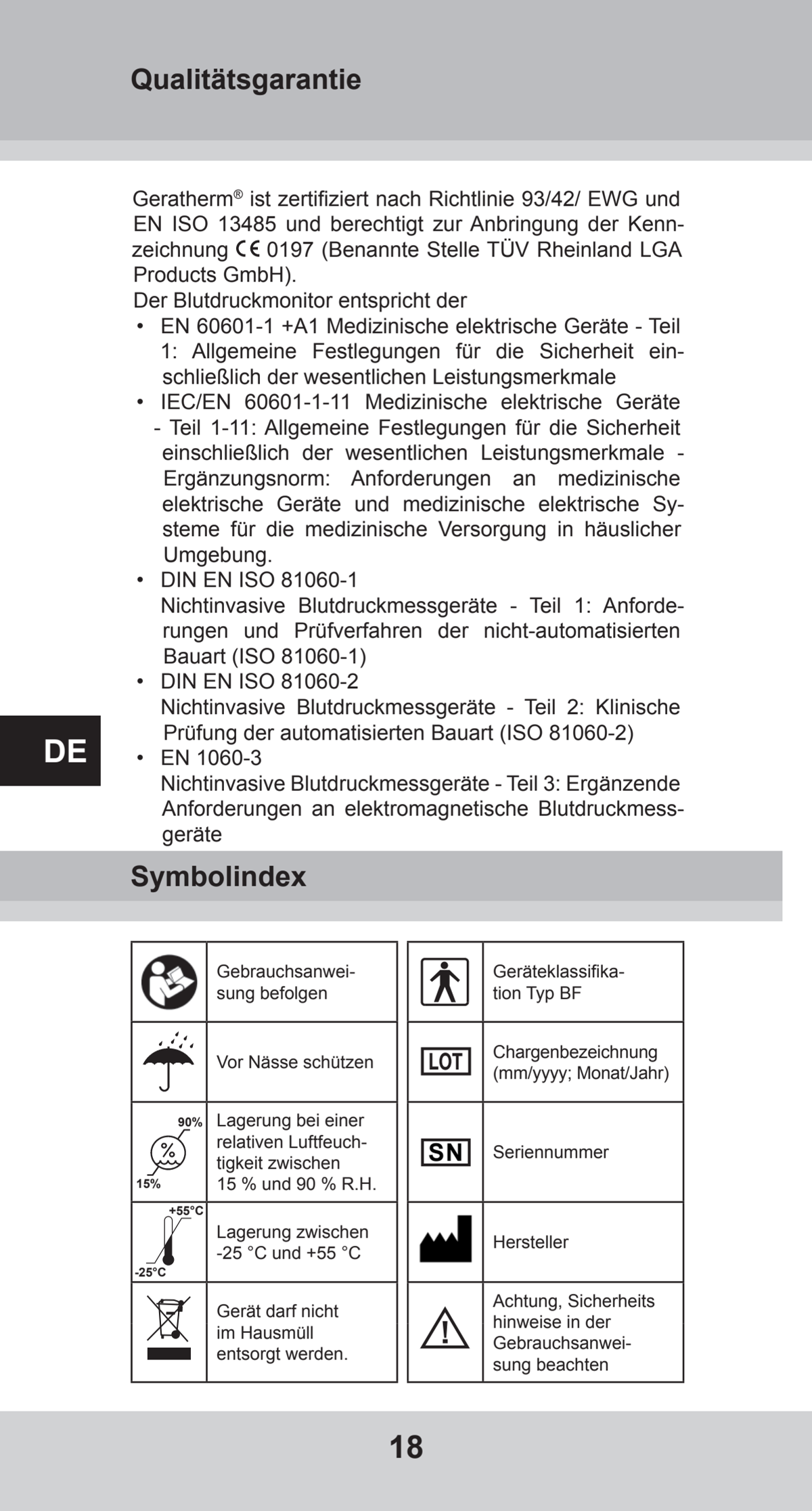 Bovenarm Bloeddrukmeter Desktop afbeelding van document #18, instructions