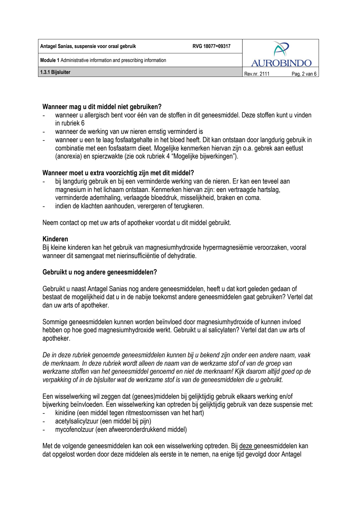 Antagel Sanias Suspensie afbeelding van document #2, leaflet