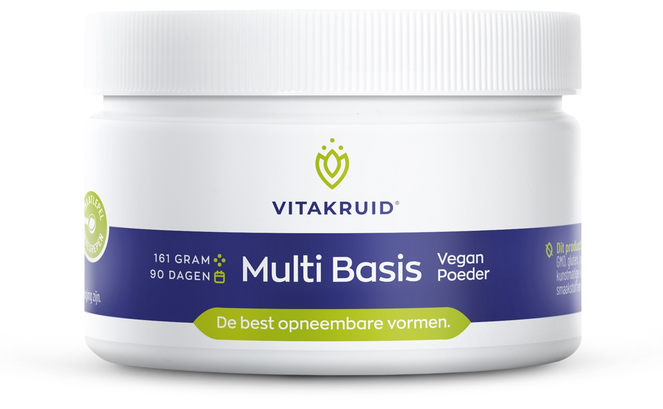 Vitakruid Multi Basis Vegan poeder met natuurlijke vormen 161GR