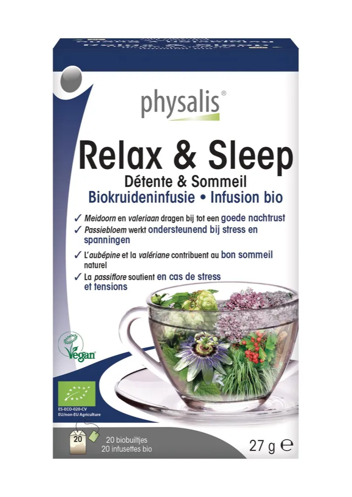 Physalis Relax & Sleep Biokruideninfusie Zakjes 20ZK