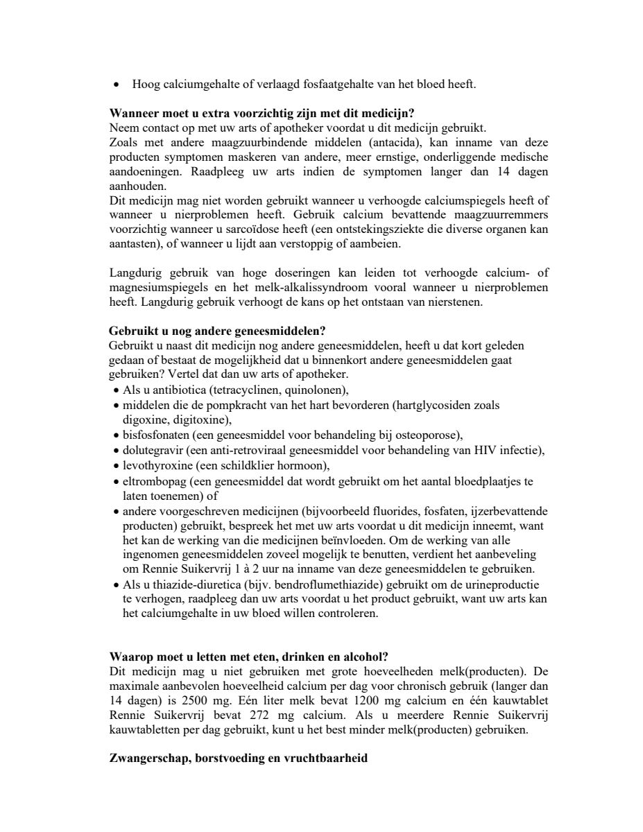 Suikervrij kauwtabletten bij brandend maagzuur, afbeelding van document #2, leaflet