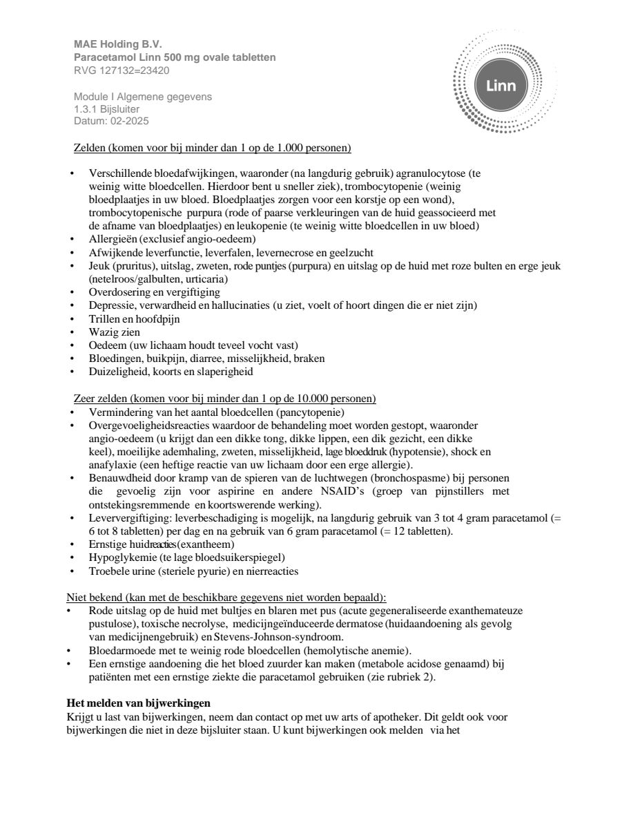Paracetamol Ovaal afbeelding van document #6, leaflet