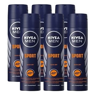 Nivea Men Sport Deodorant Spray Voordeelverpakking 6x150ML