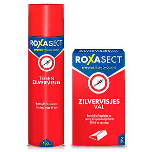 Roxasect Anti-Zilvervisjes Set - Spray tegen Zilvervisjes 400ml en Zilvervisjesval - 2 Stuks
