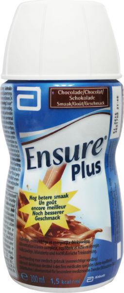 Abbott Ensure Plus Chocolade Flesje 200ml afbeelding