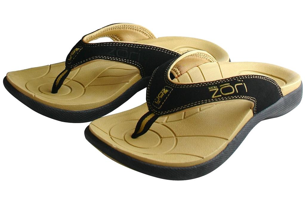 Zori Teenslippers Beige/Zwart Maat-10 afbeelding