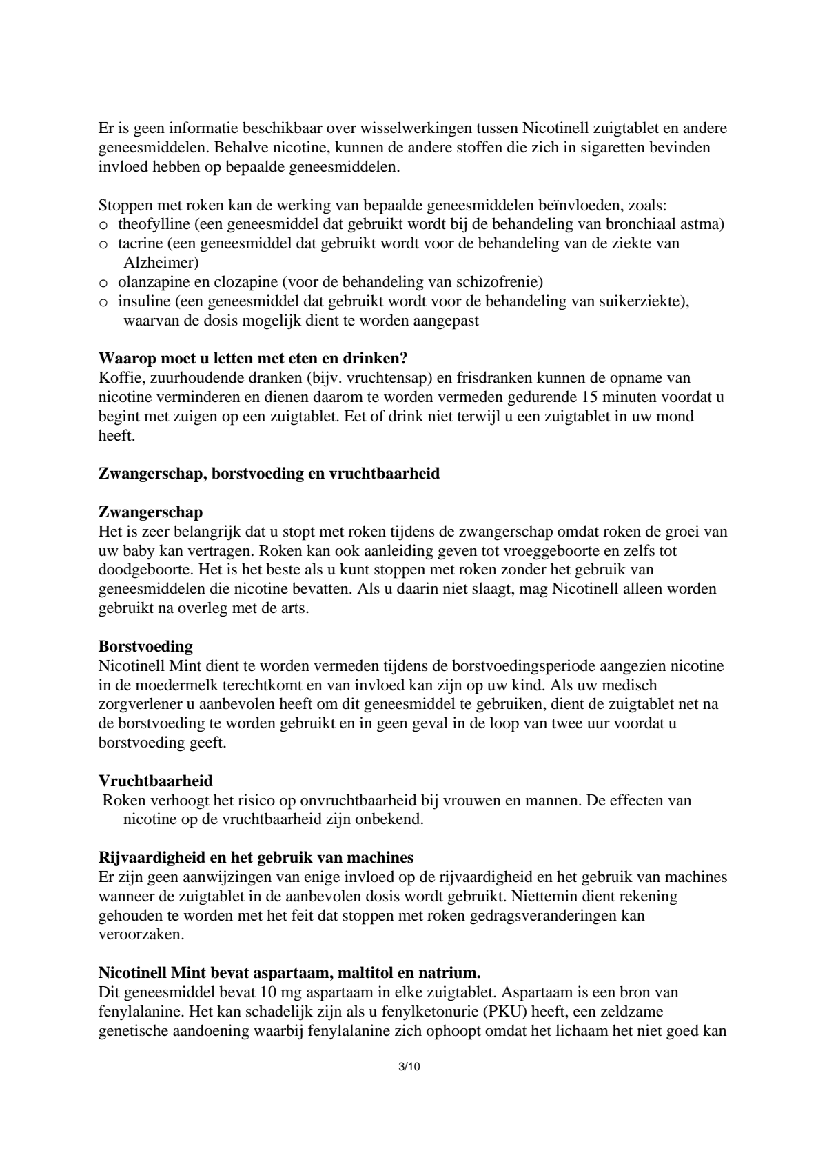 Zuigtablet Mint 2 mg - voor stoppen met roken afbeelding van document #3, leaflet