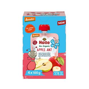 Holle Knijpfruit Apple Ant Multipack BIo 4ST