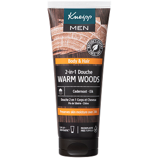 Kneipp Men Body & Hair 2-in-1 Douche Warm Woods Cedernoot Eik 75ML