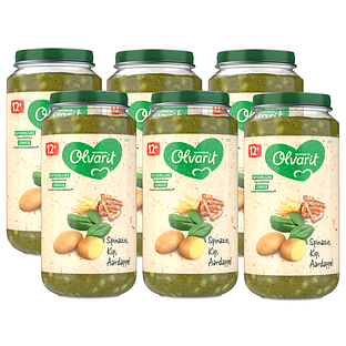 Olvarit 12m+ Spinazie Kip Aardappel 250GR Olvarit 12m+ Spinazie Kip Aardappel 250GR