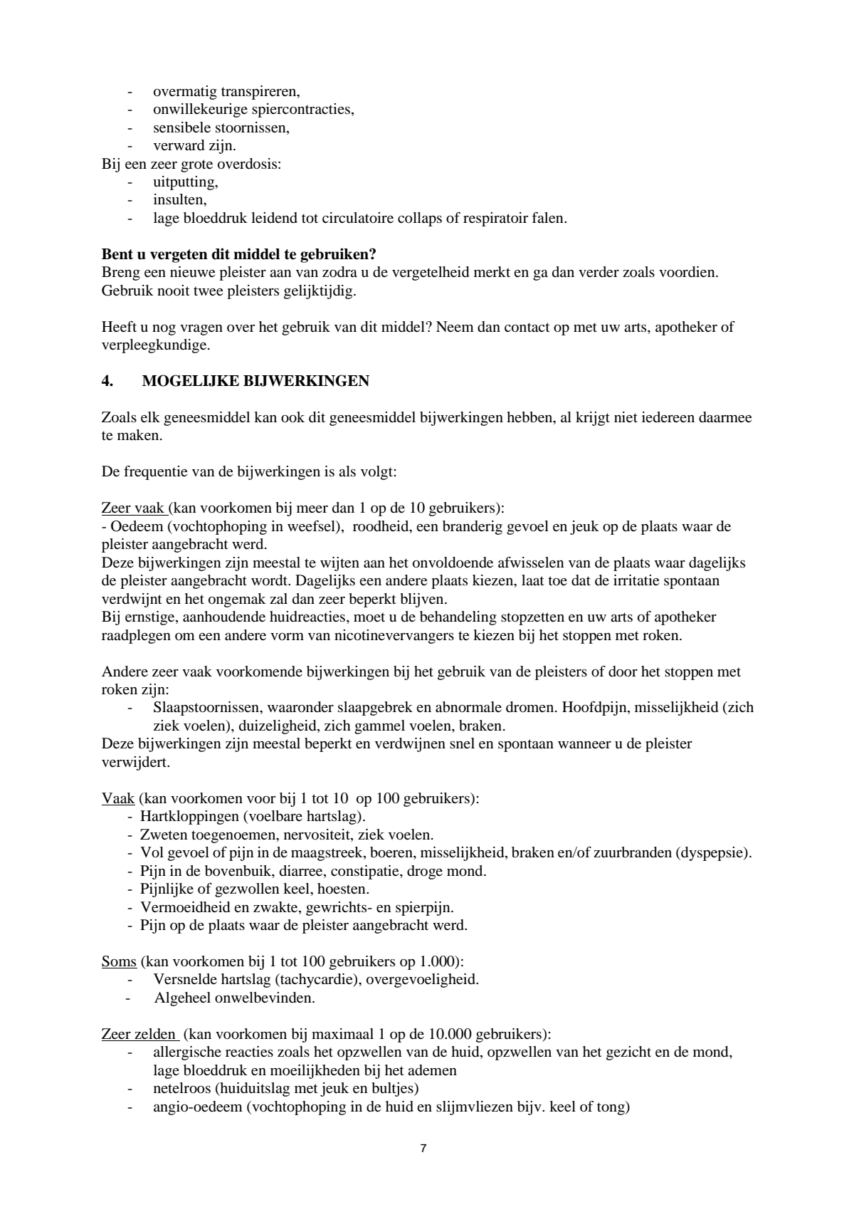 Pleisters 7 mg - voor stoppen met roken afbeelding van document #7, leaflet