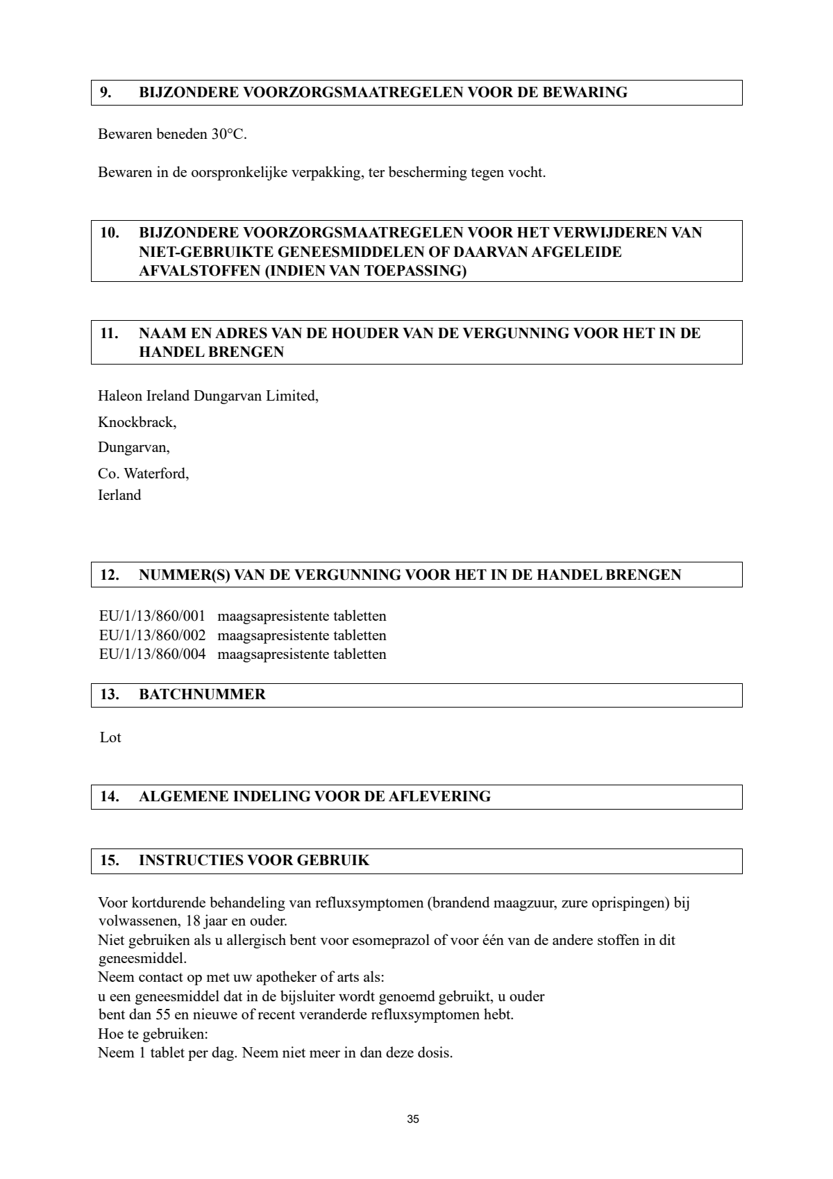 Control Tabletten - voor brandend maagzuur afbeelding van document #35, leaflet