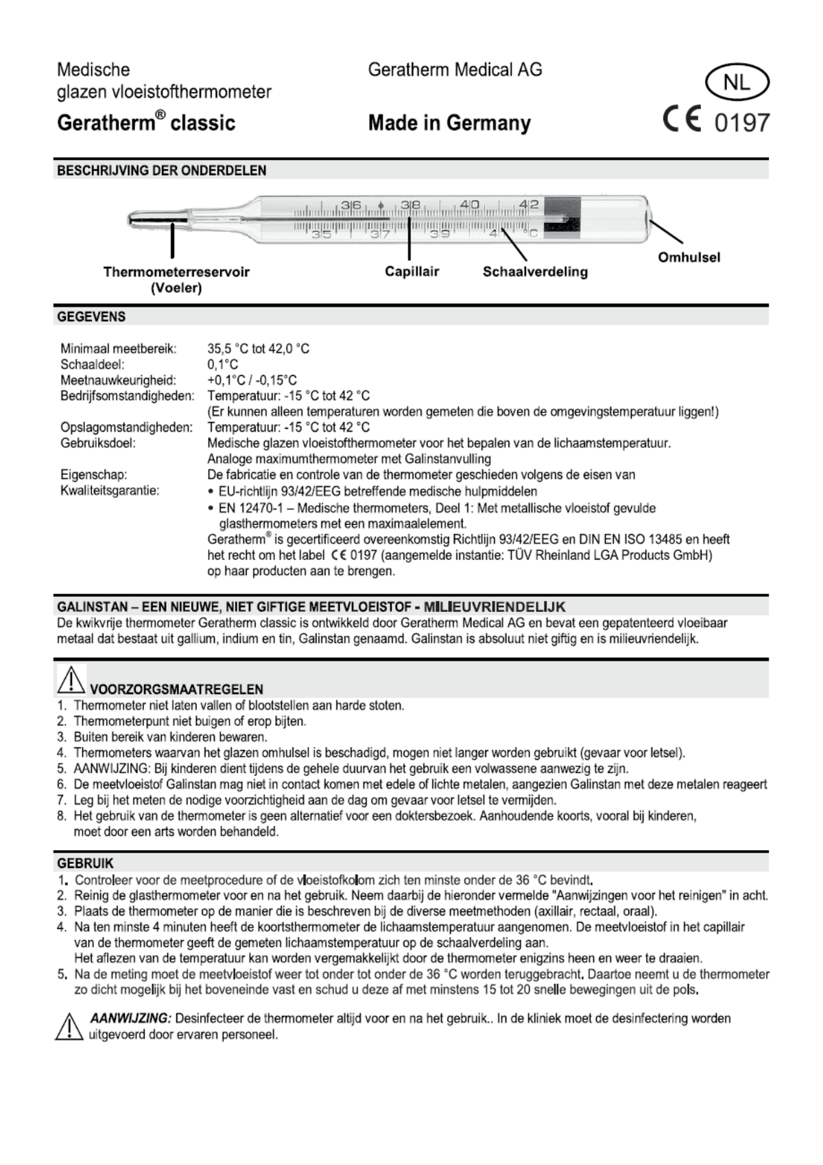 Thermometer Classic afbeelding van document #1, instructions