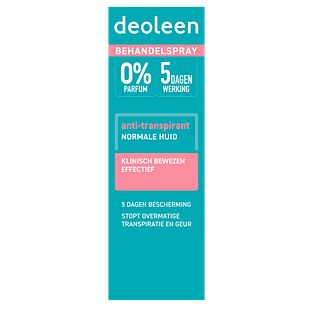 Deoleen Behandelspray 5 Dagen Werking Anti-Transpirant 30ML Deoleen Behandelspray 5 Dagen Werking Anti-Transpirant 30ML