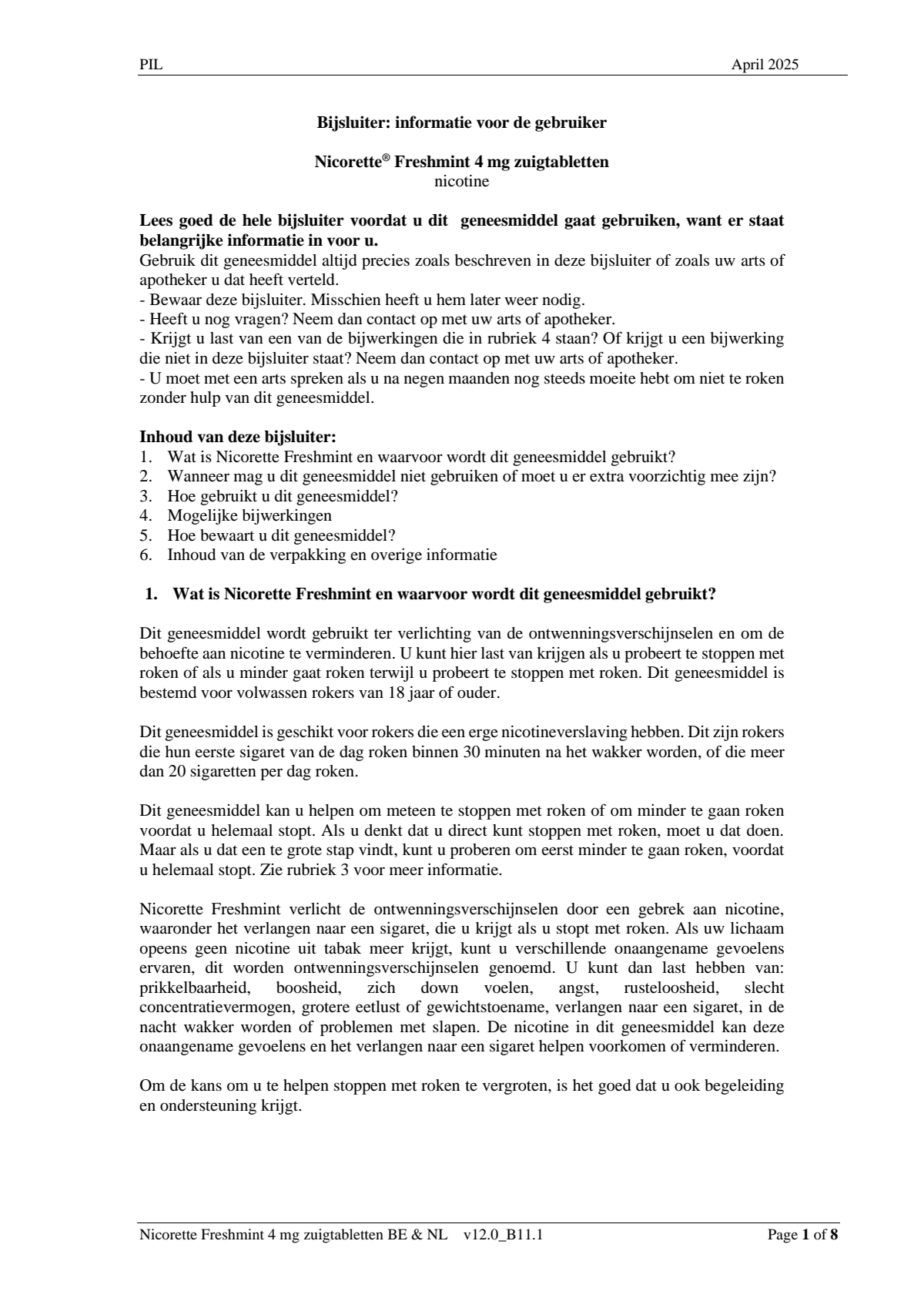 Freshmint Zuigtabletten 4mg afbeelding van document #1, leaflet