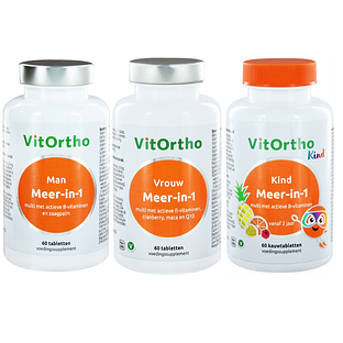 VitOrtho Meer-in-1 Man, Vrouw en Kind Tabletten Combivoordeel 3ST