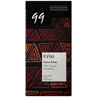 Vivani Chocoladereep Puur 99% Cacao 80GR
